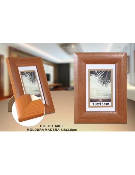 PORTAFOTO MADERA DM-803 10X15CM(24/72)