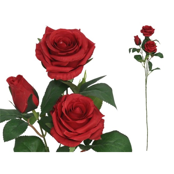 VARA ROSAS X 3-68 CM (ROJO)