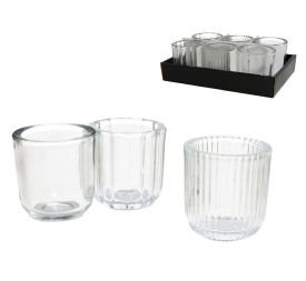 PORTAVELAS CRISTAL RED. LORCA 7,4X7,8CM 3 SURT.