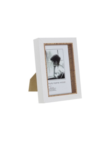 MARCO FOTO 10X15 MADERA CORCHO 13X3X18 BLANCO