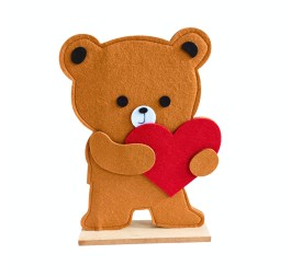 OSO DE PELUCHE DE PIE CON CORAZON 61X12 H92.5