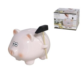 HUCHA CERDITO HAMMER PINK 11X11X14CM -CERA