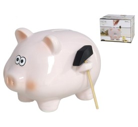 HUCHA CERDITO HAMMER PINK 14X17X12CM -CERA