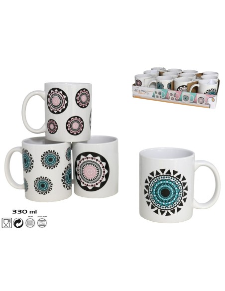 JARRA MUG OBLIUM 330 ML 4 SURT. - CERAMI