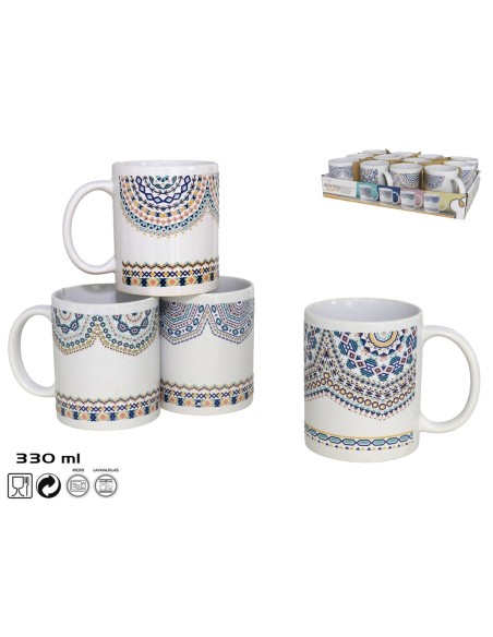 JARRA  MUG 330ML VIRGINIA 4 SURTIDOS