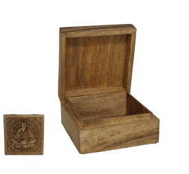 CAJA TALLADA BUDA 17X17X8CM