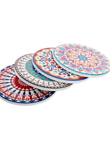 POSAVASOS SET 4 DOLOMITE 10,8X10,8X0,7 72 MANDALA