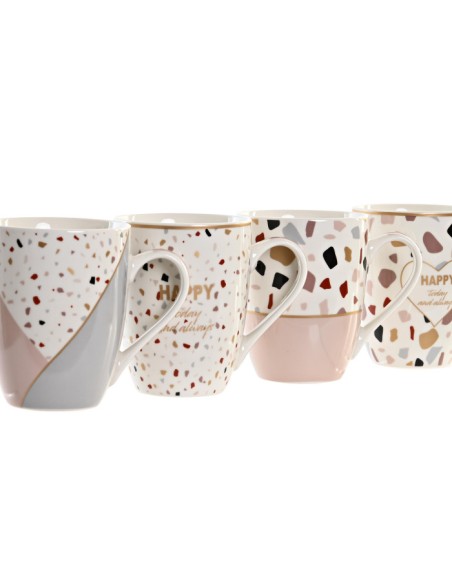 MUG PORCELANA 11,5X8,3X10,5 340ML TERRAZO 4 SURT.