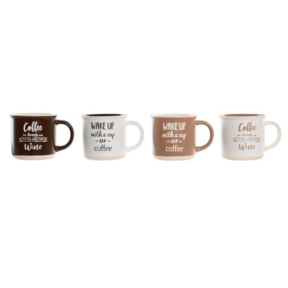 MUG PORCELANA 12,5X9,6X8,7 370ML, COFFEE 4 SURT.