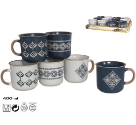 JARRA MUG GRES WEATHER 400ML 6 SURTIDOS