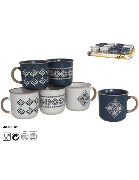 JARRA MUG GRES WEATHER 400ML 6 SURTIDOS