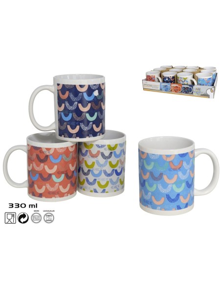 JARRA  MUG 330ML LOS ANGELES 4 SURTIDOS