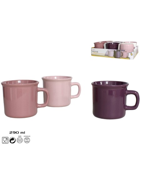 TAZA MUG 290ML VERONA - CERAMICA 3 SURT