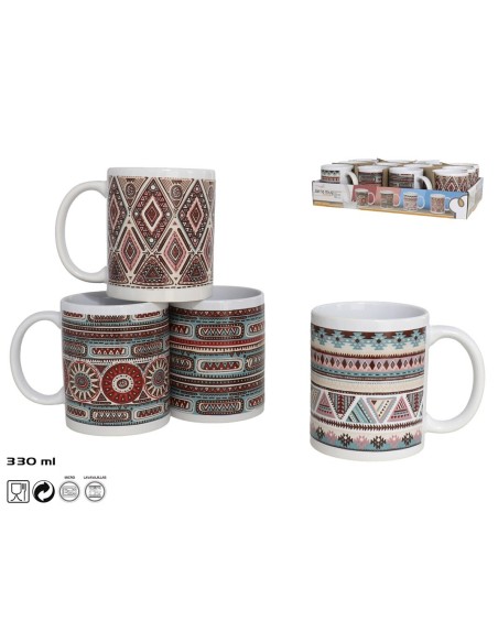 JARRA MUG GRES 330ML NAIROBI 4 SURTIDOS