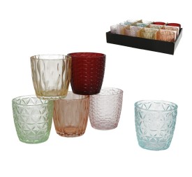 PORTAVELAS CRISTAL RED. PETRER 7,2X7,3CM 3 SU