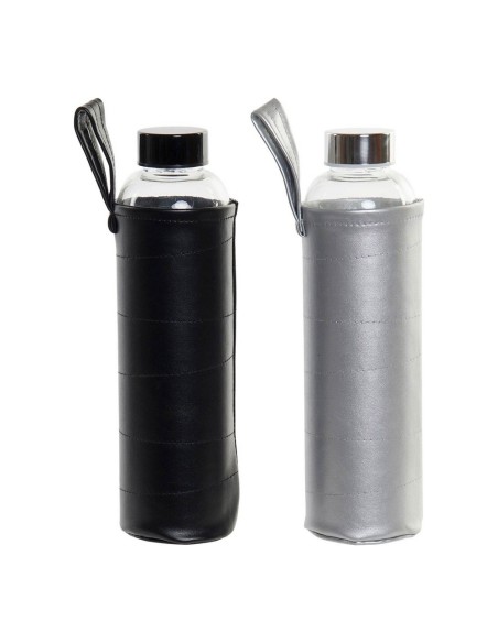 BOTELLA CRISTAL PU 7X7X24,5 600 ML. 2 SURT.