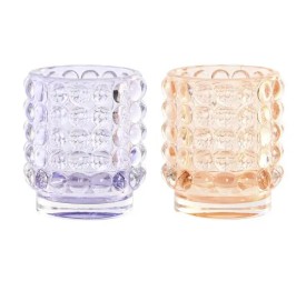 PORTAVELA CRISTAL BURBUJAS 7X7X8 2 SURTIDO