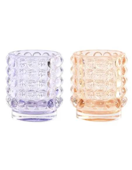 PORTAVELA CRISTAL BURBUJAS 7X7X8 2 SURTIDO