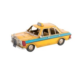 VEHICULO DECORACION METAL 16X9X12 COCHE AMARILLO