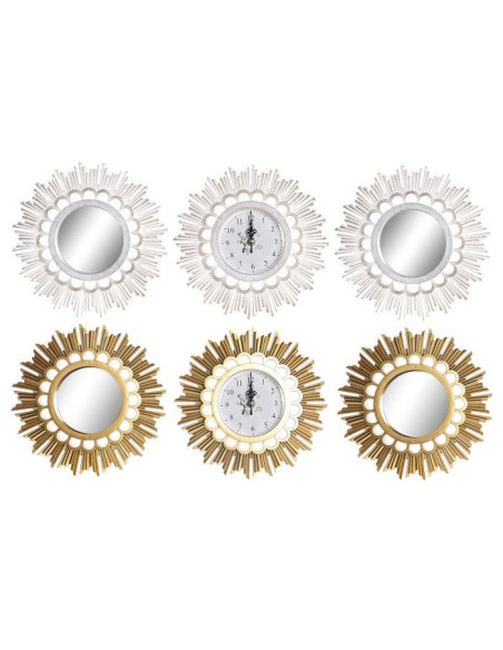 RELOJ SET 3 PP ESPEJO 25X2,5X25 ENVEJECIDO 2 SURT.