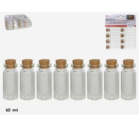 SET BOTELLA X8  TRANS. T/CORCHO12 ML