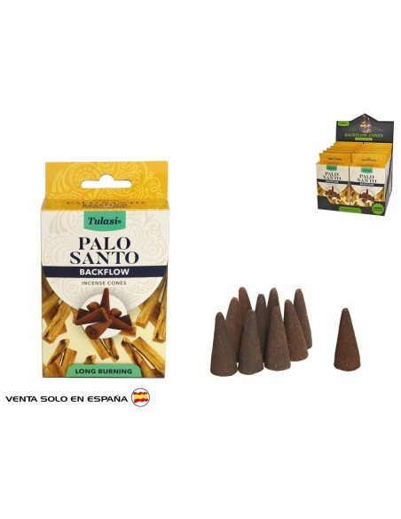 INCIENSO 28G 10 CONOS TULASI PALO SANTO