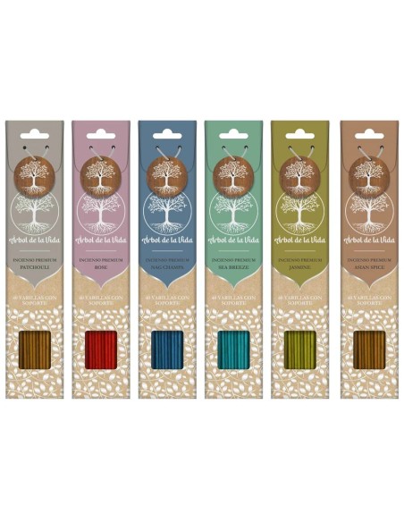 INCIENSO VARILLA SET 40 AROMA 45X31X31 ARBOL DE LA