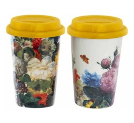 MUG PORCELANA 9,7X9,7X14 400 ML. HIPERFLORAL 2 SUR