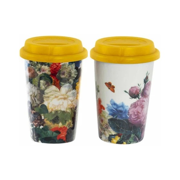 MUG PORCELANA 9,7X9,7X14 400 ML. HIPERFLORAL 2 SUR