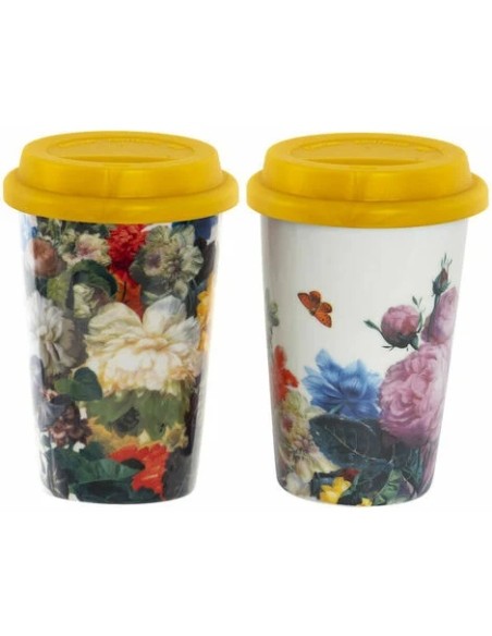 MUG PORCELANA 9,7X9,7X14 400 ML. HIPERFLORAL 2 SUR