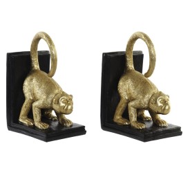 SUJETALIBROS SET 2 RESINA 13,5X10X19 MONO DORADO