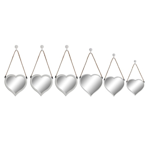 ESPEJO SET 3 PP 26X3X26 24/20 CORAZON 2 SURT. (6521)