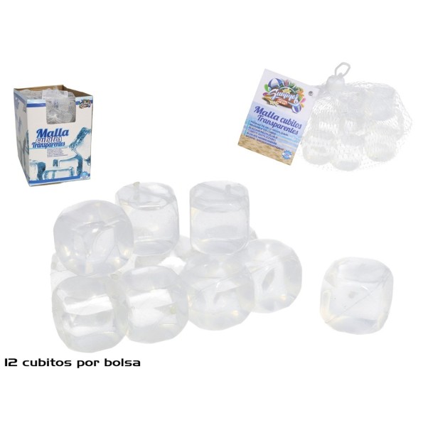 MALLA CUBITOS TRANSPARENTES X12 REUSABLE