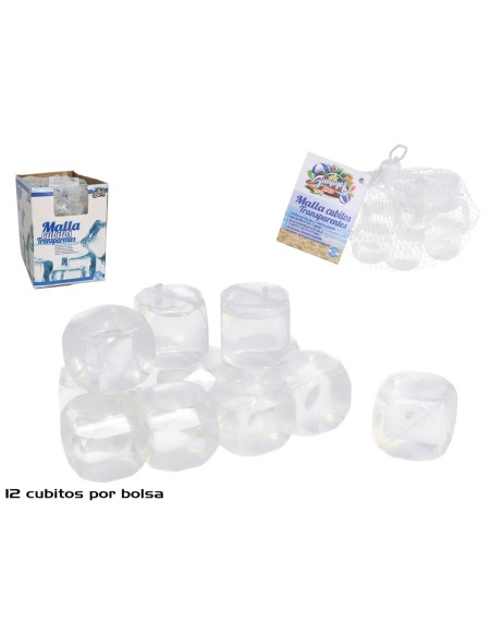 MALLA CUBITOS TRANSPARENTES X12 REUSABLE