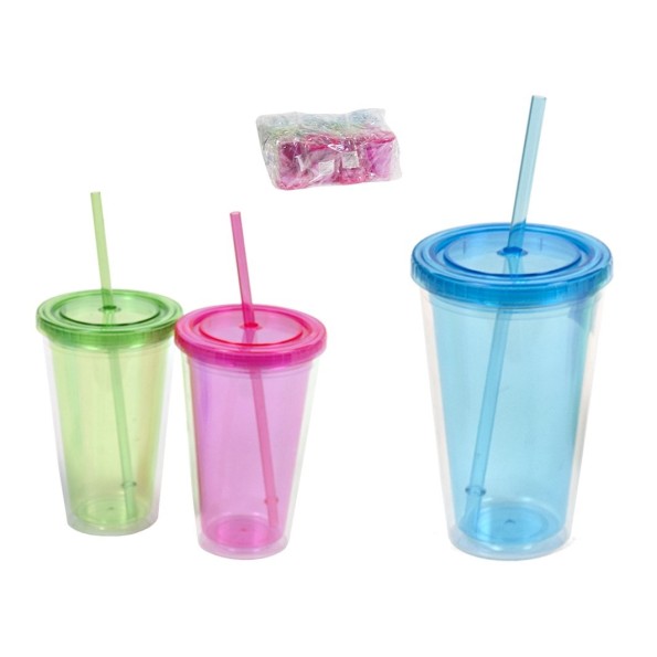 VASO TERMICO CON CAÑITA 500ML 3STD PLAST