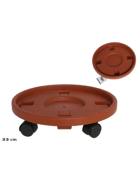 SOPORTE MACETAS 4 RUEDAS 33 CM