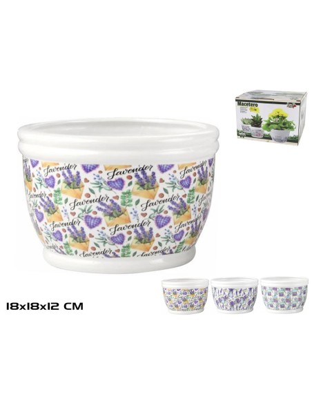 MACETERO DOLOMITA ELI 18X12.5CM 3 SURTIDO