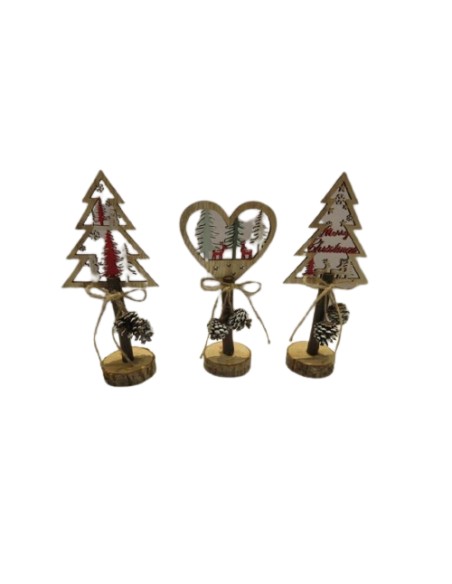 DECORACION NAVIDAD ARBOL 11,5X7X23 CM MUNDOFLOR