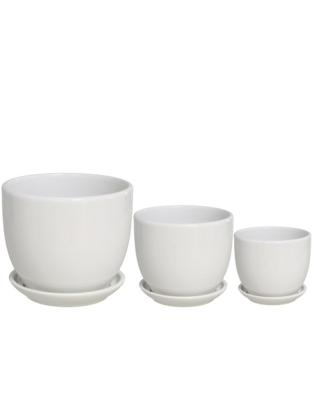 SET 3 MACETEROS CUENCO C/PLATO