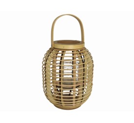 PORTAVELAS C/VASO CRISTAL VELERO 30X24CM