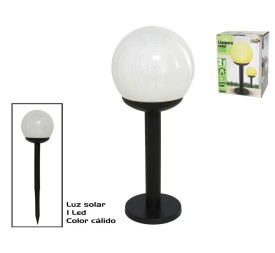 LAMPARA BOLA JARDIN SOLAR 2 E 1 1LED CALIDO 1