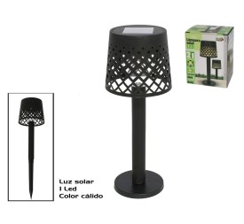 LAMPARA JARDIN SOLAR 2 EN1 1LED CALIDO 8,8X21
