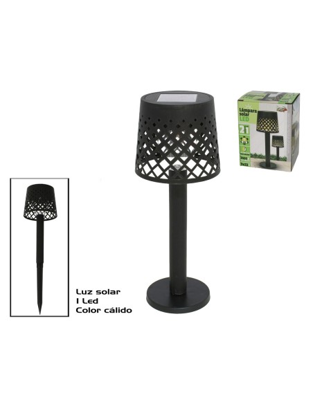 LAMPARA JARDIN SOLAR 2 EN1 1LED CALIDO 8,8X21