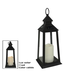 FAROL SOLAR JARIN 1LED CALIDO 14X31,5CM