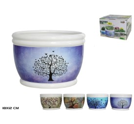 MACETERO BOWL ARBOL 18X12,5CM 4 SURTIDO