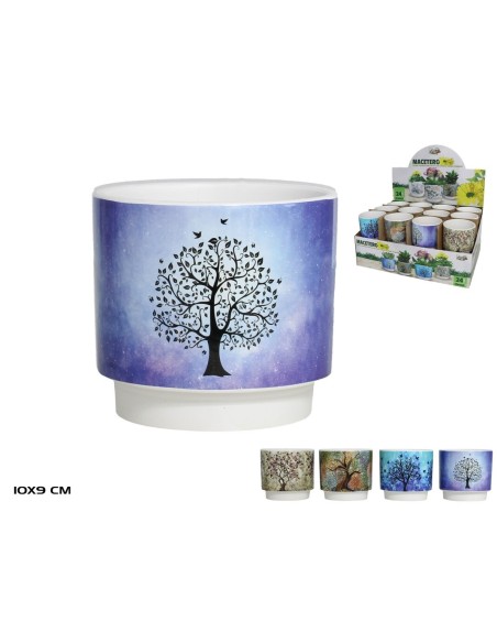 MACETERO ARBOL 10,3X9CM 4 SURTIDO