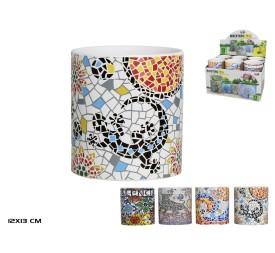 MACETERO  MOSAICO ESPAÑOL 13X12CM 4 SURTIDO