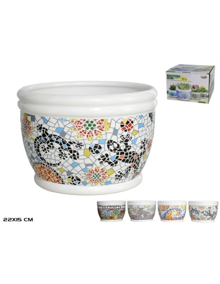 MACETERO BOWL MOSAICO ESPAÑOL 22,5X15,5CM 4