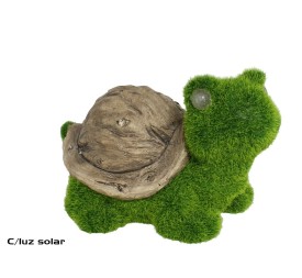 TORTUGA DEC. C/ LUZ SOLAR 12,5X17,5X12 CM