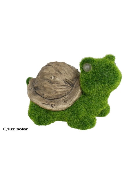 TORTUGA DEC. C/ LUZ SOLAR 12,5X17,5X12 CM